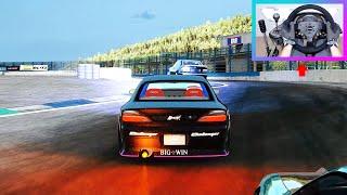 Jump Tandem Drifts at Ebisu Minami! - Assetto Corsa | Steering Wheel + Handbrake Gameplay