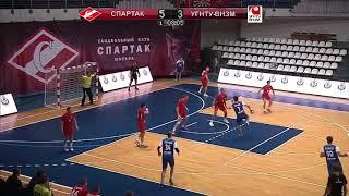 Handball player Gleb Chernov (Akbuzat Ufa) vs Spartak (Moscow)