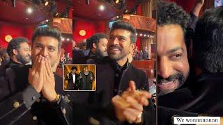 RRR Won Oscar Award | Ram Charan and NTR Reaction After Winning Oscar For Naatu Naatu Song