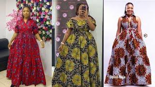 LONG DRESSS KITENGE FASHION Amakanzu Meza yitenge agezweho "KUBERWA KWANYU ISHEMA RYACU"