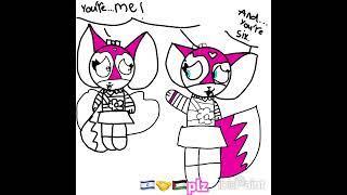 Me and 🩷Fluvsies pinky heart tv the cutie fox