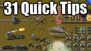 31 Extremely Quick Factorio Tips | Season 1 Marathon