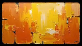 TV Artwork Wallpaper Abstract Painting "Jovial" with Upbeat Background Music