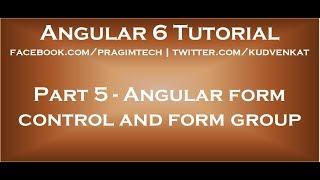 Angular form control and form group