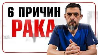 Онкология. 6 основных причин заболевания раком. Не допускай этих ошибок!