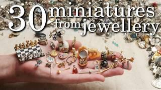 30 Miniatures Made From Mystery Jewellery Bag! A Must Have For Crafting!
