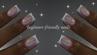 Beginner-Friendly Acrylic Nails️| nail prep for long-lasting extensions + simple nail art!