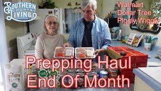 Prepping Haul - End Of Month Extra Budget Haul  - Pantry Preview - Seniors Living On Social Security