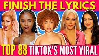 FINISH THE LYRICS - Most Popular Viral TikTok Songs (2021-2023)MEGA CHALLENGE