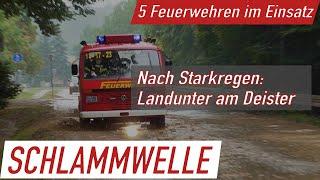 Schlammwelle rollt nach starken Regenfällen durch Eimbeckhausen - 5 Ortswehren im Einsatz (17.08.20)