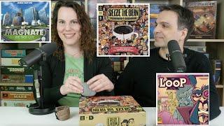 Gespielt: Seize the Bean, Magnate: The First City, The Loop (Brettspiele im Test)