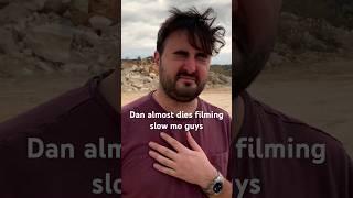 Dan almost dies filming slow mo guys #shorts #funny #slowmoguys