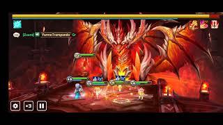 Abyssal Legendary Dragon boss fight on summoners war