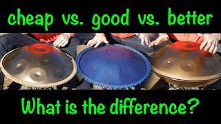 cheap vs. good vs. expensive handpan comparison: AsTeman, Rav Vast, Meridian - all in 432 Hz