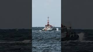 Pilot boat in a small storm at sea #ships #shortsvideo #TravelVlog #trending #shorts #traveltheworld