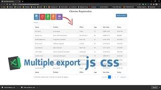 Data table bootstrap 4 multiple export