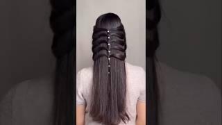 Viral & beautiful  rubber hak hairstyle for party #viralvideo #trendingshorts #hairstyle #haks️️