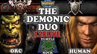 Grubby | Warcraft 3 TFT | 1.29 LIVE | ORC v HU on Turtle Rock - The Demonic Duo