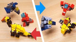 How to build mini LEGO robot dinosaurs transformer mecha / Baby Dinobot Friends(미니 레고 변신로봇/ミニレゴ変身ロボ)