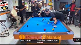 BILLIARDS 2024 LIVE  - EL FLACO PAULINO VS PIPI DE AZUA