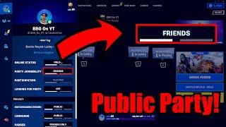 Fortnite - How To Make Your Party Public/Private In Chapter 5 **WORKING**