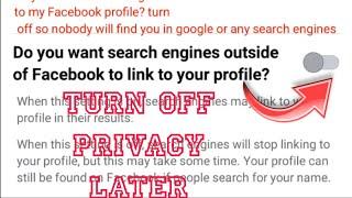 How To Not Find Your Facebook In Google And Other Search Engines