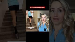 Doctor reacts: high heels on the stairs?