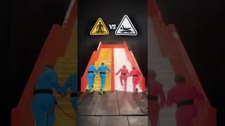 sliperry vs stickey stairs #challenge #parkour #mrbeastchallenges #mrbeast #youtubeshorts#shorts #