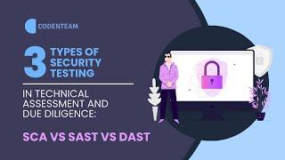 Types of Security Testing in Technical Assessment and Due Diligence: SCA vs SAST vs DAST