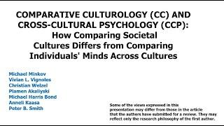 Michael Minkov: Comparative Culturology and Cross-Cultural Psychology