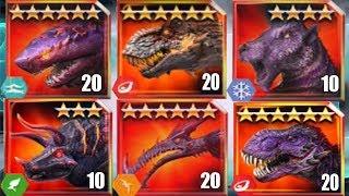 ALL BOSSES - Jurassic World The Game