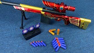  Can a $40 AWM TOY SNIPER HIT 30 FEET? Unboxing + Building + Extreme Target Challenge! #awmking