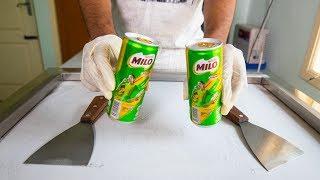 Nestle MILO DRINK ICE CREAM ROLLS - SATISFYING ASMR VIDEO