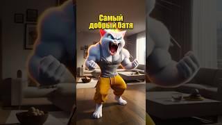 Самый добрый батя в нейросети  #dalle3 #chatgpt #aiart #юмор #ии #нейросеть #мультики #рек #кот