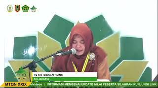 JUARA 3 FINAL || SISKA AFRIANTI (DKI JAKARTA) || TILAWAH DEWASA PUTRI || MTQ NASIONAL 2022 KALSEL