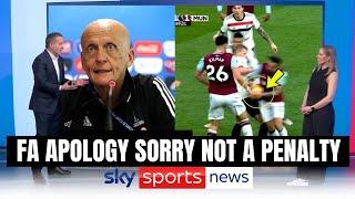 FA PREMIER LEAGUE APOLOGY "Sorry Not A Penalty" West Ham Vs. Man United 2-1 | Full Reactions