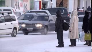 Walking in Yakutsk - Oymyakon, Siberia, Yakutia, Russia at –50C (December 2014)