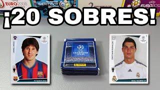 ¡BUSCANDO AL BICHO Y A MESSI EN 20 SOBRES! - Panini UEFA Champions League 2009-10