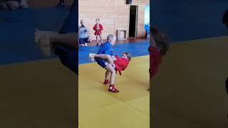 Wrestling Kids. Artem in red.