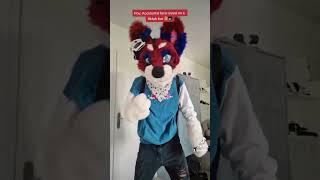 Accidental face reveal  #furries #fursuiters #cosplay #fursona #costume #fursuit #fursuiter #cute