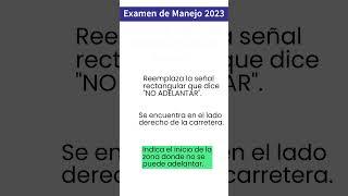Examen de Manejo 2023 #usa #dmv #español #shorts