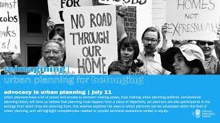 Reimagining Urban Planning: Advocacy in Urban Planning (July 11, 2024)