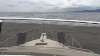 3058 1991 Bayliner skipping over the waves in the Georgia Strait, BC (off of Sechelt)