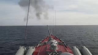 Firing by ships of the Northern Fleet in the Barents Sea