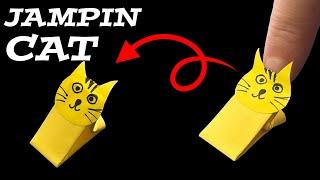 Origami Jumping Cat | How To Make A Paper Cat That Jumps Far