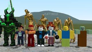 GOLD SCP-096  VS ROBLOX CHARACTERS!! Garrys Mod Sandbox