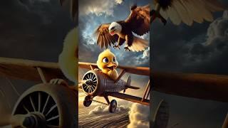 Duckling vs Eagle… The Crash That Broke His Heart #ai #shorts #eagles