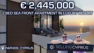 3 bedroom sea front apartment in luxury resort Paphos, Cyprus