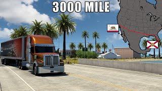 Long Delivery | Florida to California | Western Star® 49X | American Truck Simulator | Logitech G29