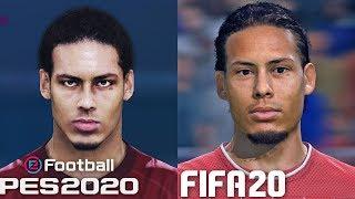 FIFA 20 vs PES 20 - Liverpool Player Faces Comparison